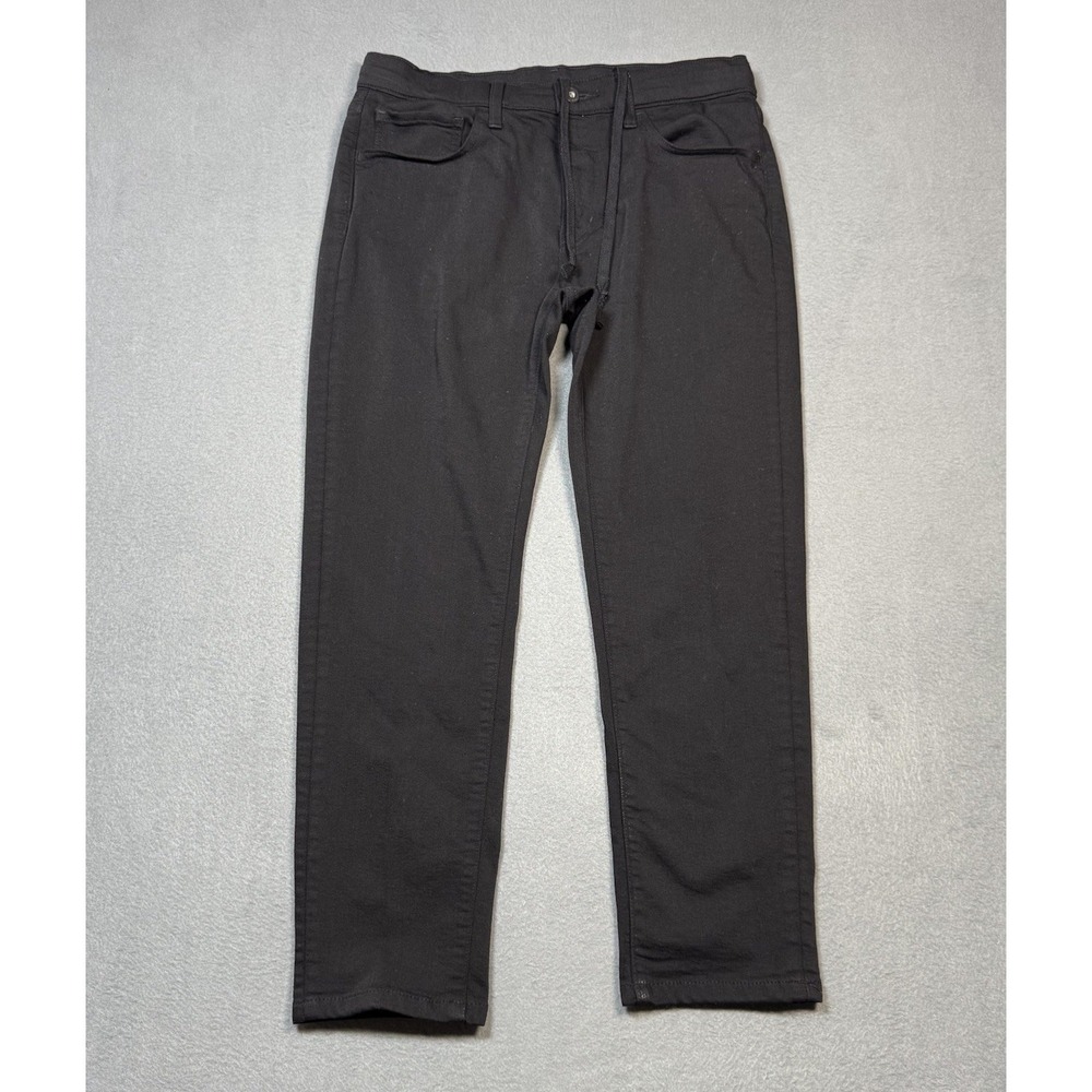 Uniqlo Jeans Womens 30x26 Black Cropped Capri Drawstring Midrise Denim